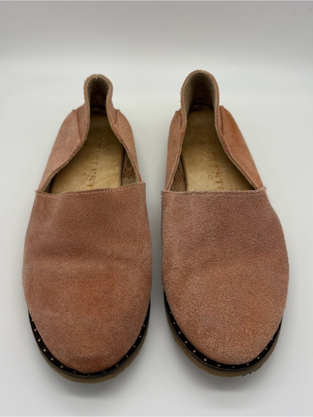 Charleston Shoe Co Size 7 Dusty Rose Suede Slip-On Loafers Flats
